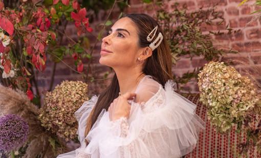 bianca jade wearing a bridal robe.
